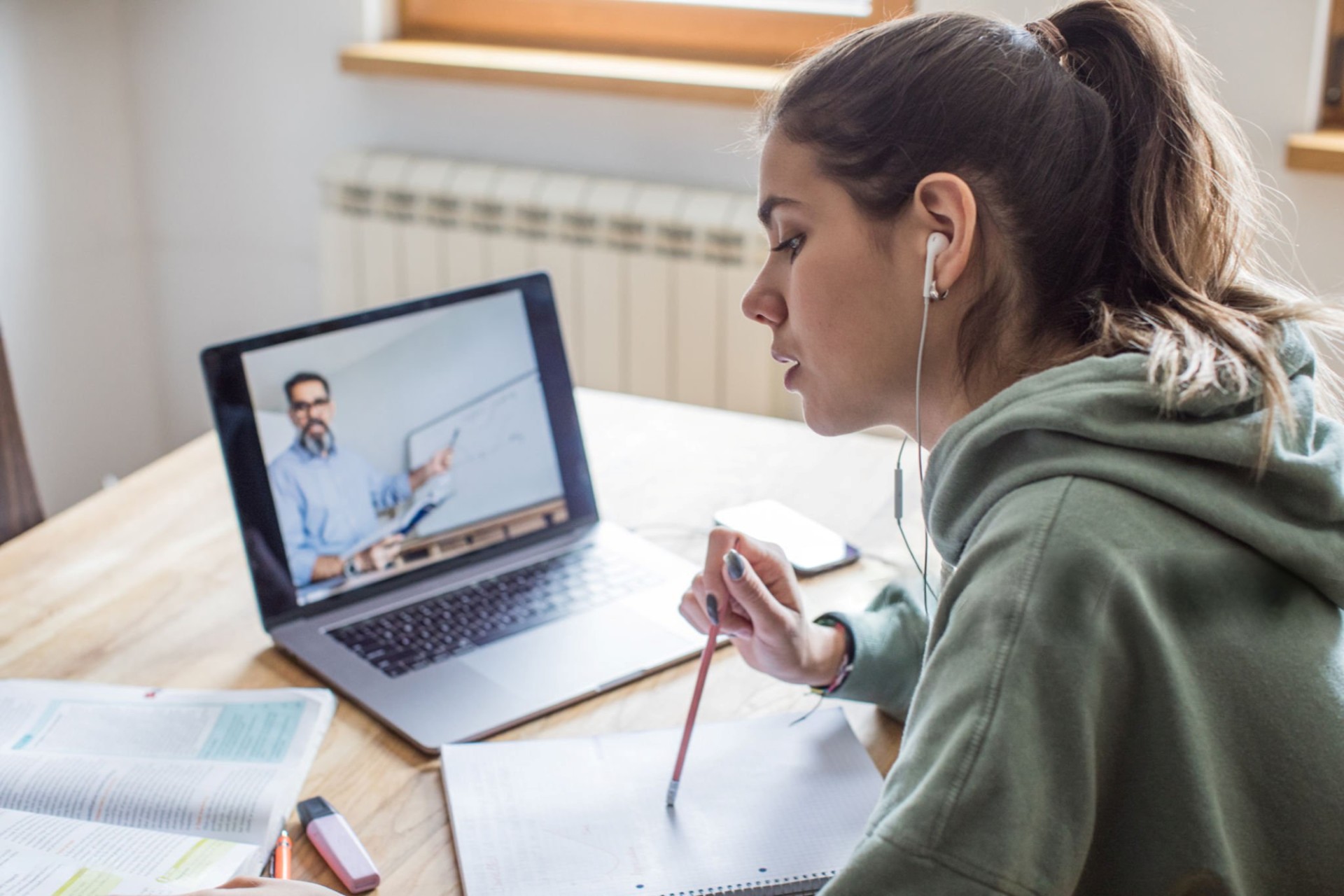 Students learning online